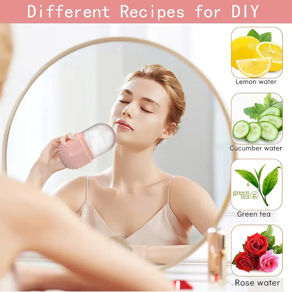 Ice Face Roller Facial Skincare Ice Roller Set, Stainless Steel Facial