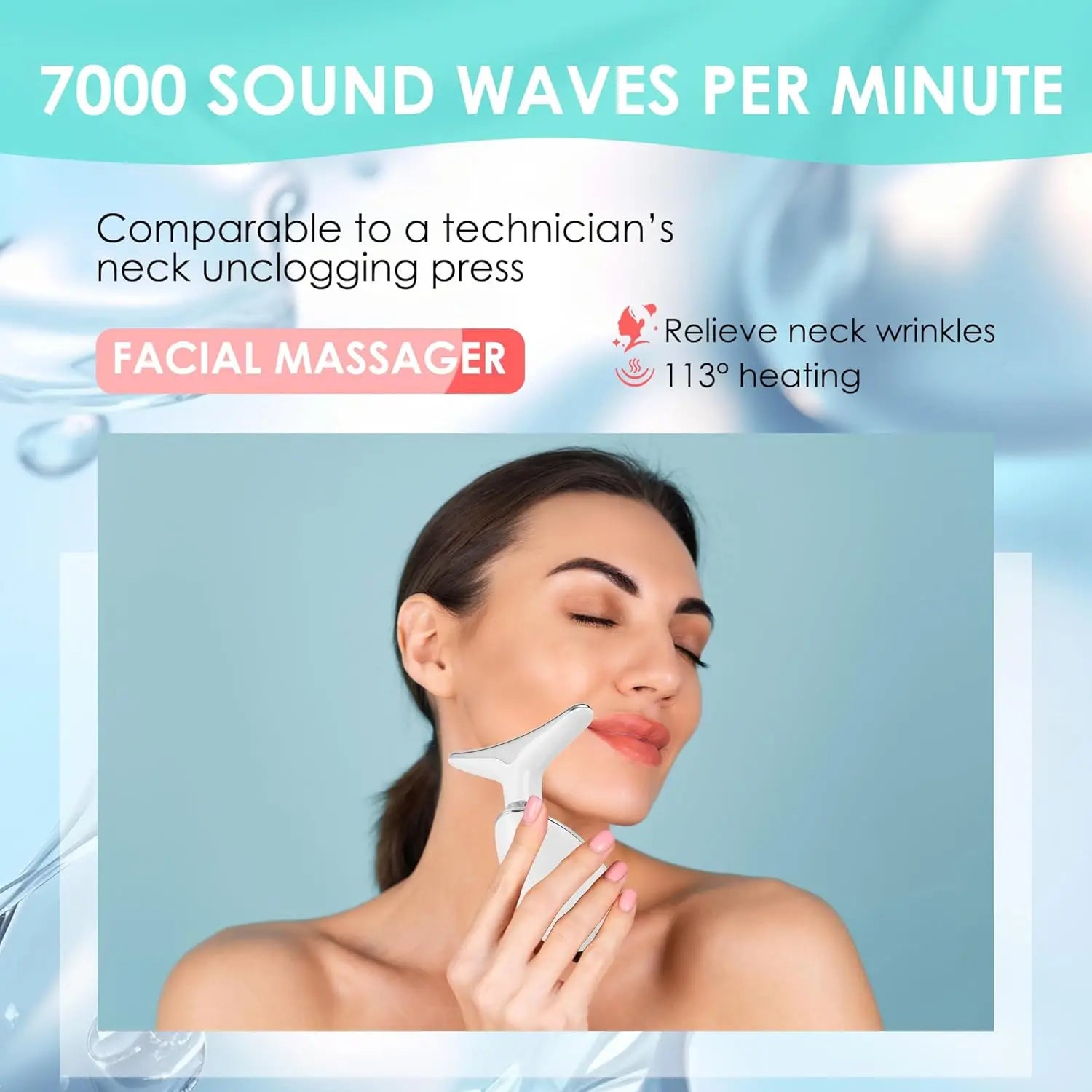 Facial Massager Red Light Beauty Device for Face and Neck Face