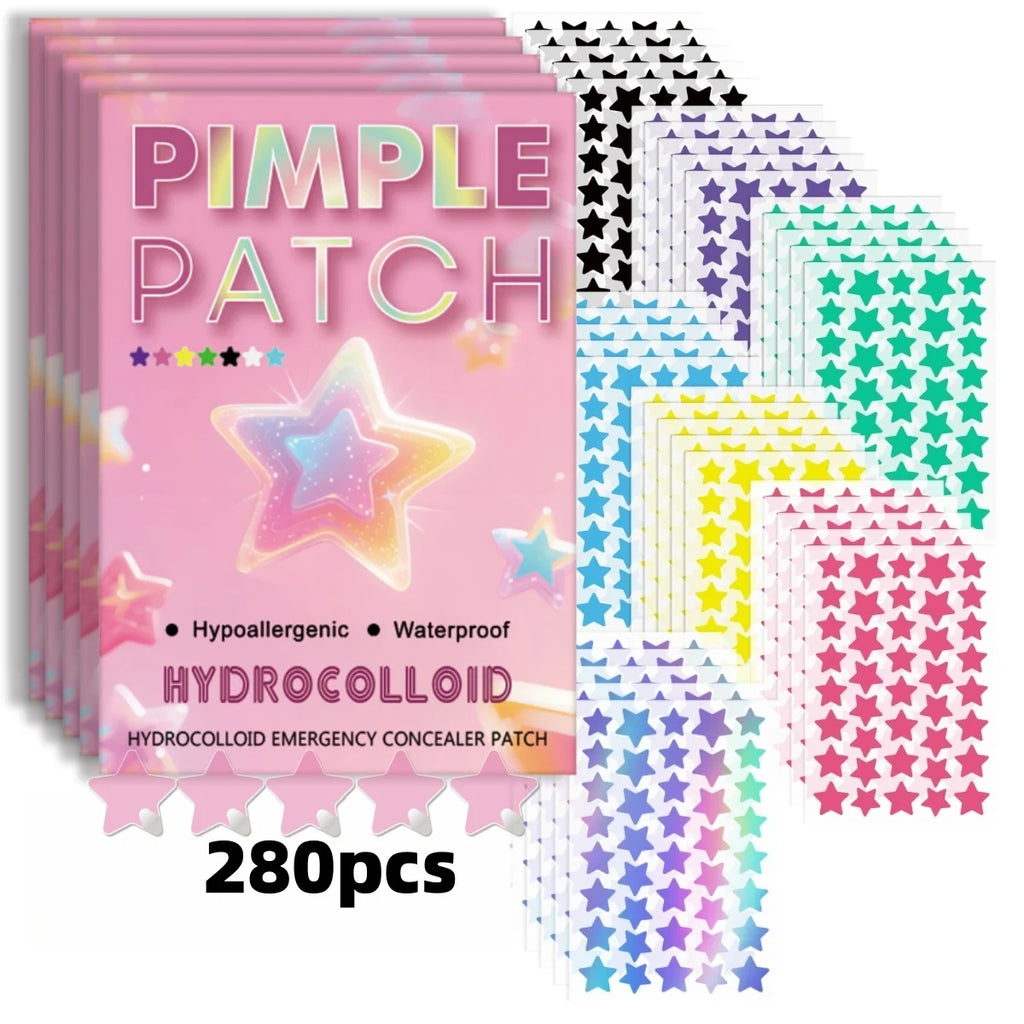 280pieces of multi-color star acne patches, facial acne patches,