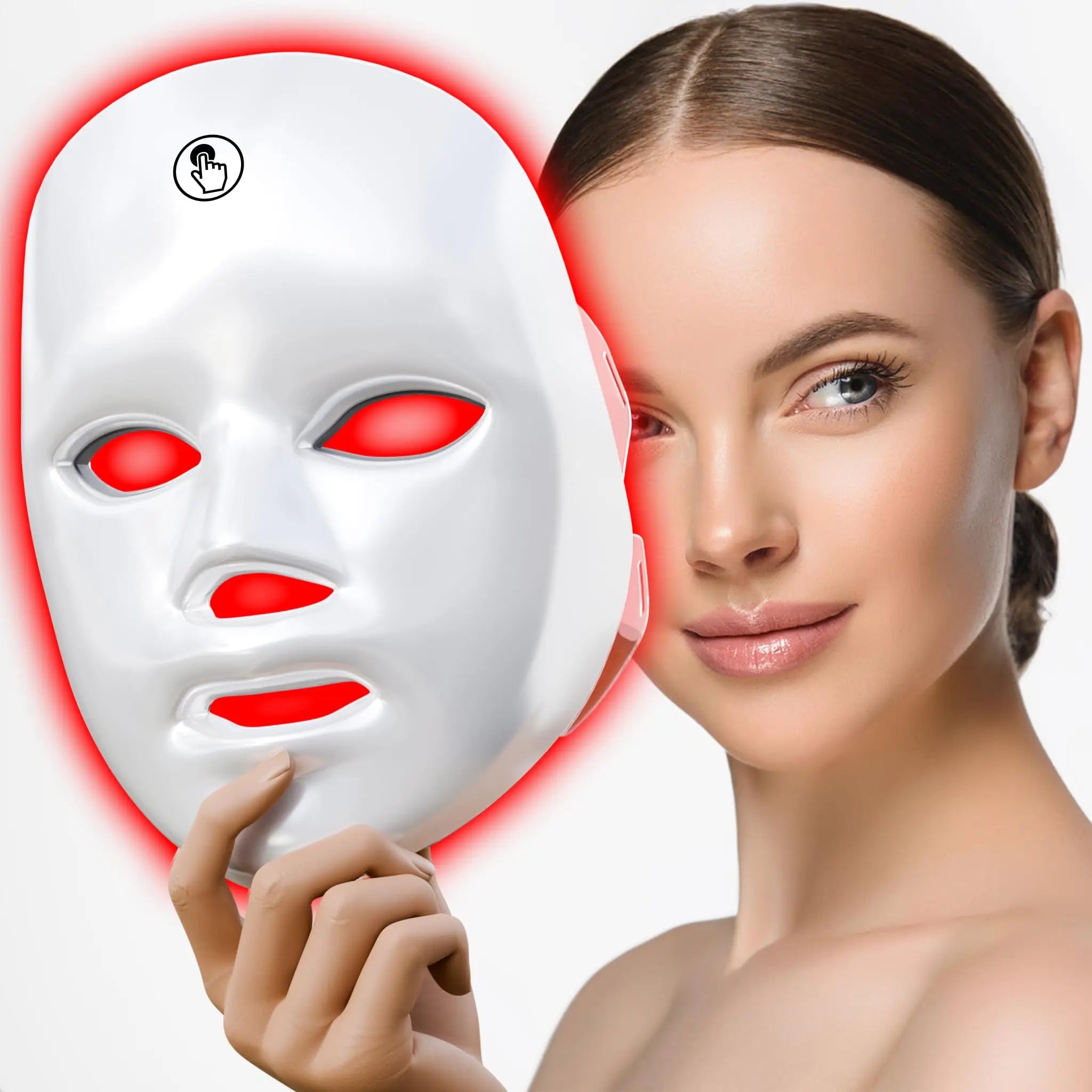 7-1 Colors LED Facial Skin Care Mask,Red Light Mask for Face,