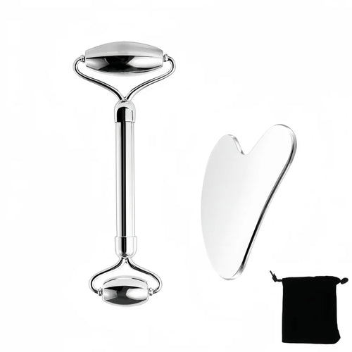 Stainless Steel Gua Sha Scraping Massage Roller - Facial & Body Beauty