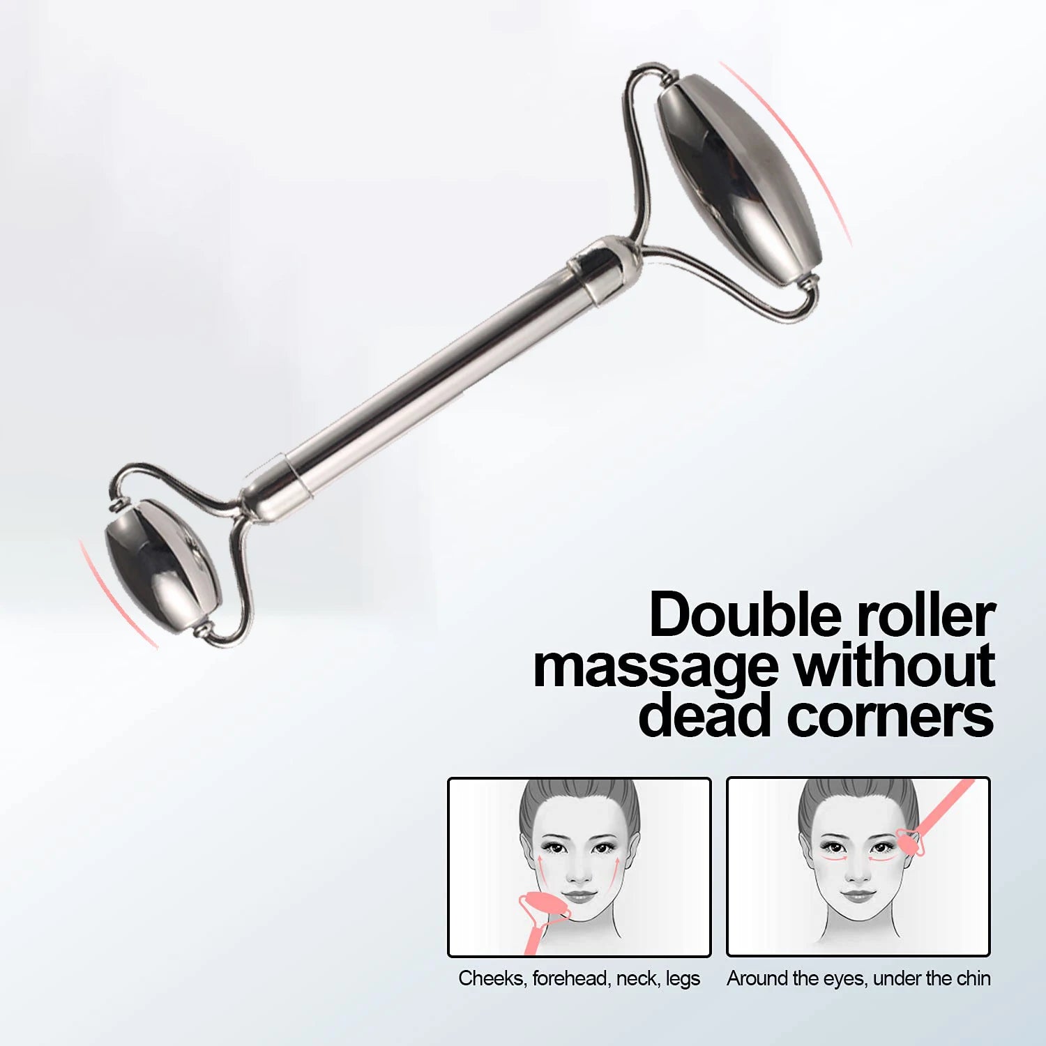Ice Face Roller Facial Skincare Ice Roller Set, Stainless Steel Facial