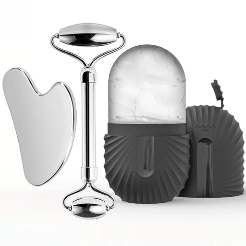 Ice Face Roller Facial Skincare Ice Roller Set, Stainless Steel Facial